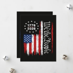 Cartão De Festividades Nós O Povo 1776 2026 Bandeira Patriótica