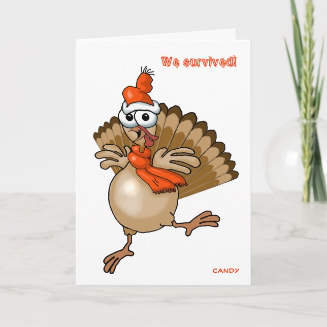 Cartão De Festividades Nós sobrevivemos! Ano novo feliz (Frente)