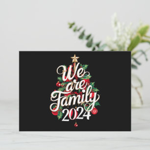 Cartão De Festividades Nós somos Família Natal 2024 Pijama Combinando