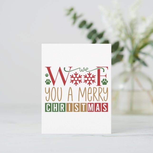 Cartão De Festividades Nós Te Acolhemos Um Feliz Natal (Em pé/Frente)