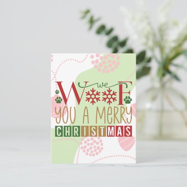 Cartão De Festividades Nós Te Acolhemos Um Feliz Natal (Em pé/Frente)