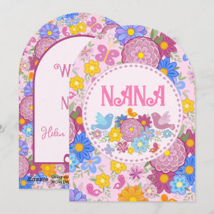 Cartão De Festividades Nós Te Amamos Nana Flores Silvestres BOHO Personal