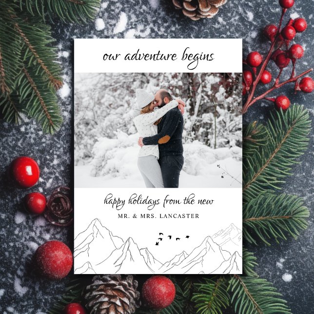 Cartão De Festividades Nossa Aventura Começa Nova Foto (Criador carregado)