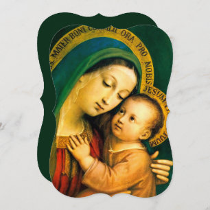 Cartão De Festividades Nossa Senhora de Bom Conselheiro com Oração