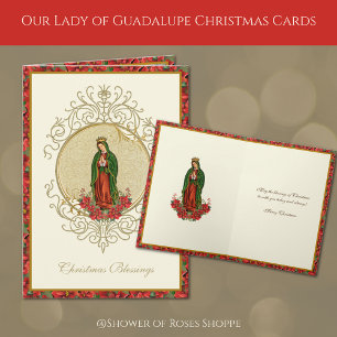 Cartão De Festividades Nossa Senhora de Guadalupe Natal Feriado de Poinse