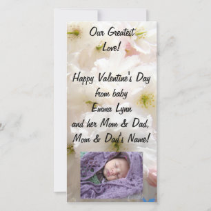 Cartão De Festividades Nosso Maior Amor! Baby Família PhotoCard Dia dos N