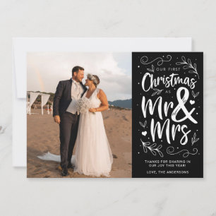 Cartão De Festividades Nosso Primeiro Natal Como Sr. & Sra.