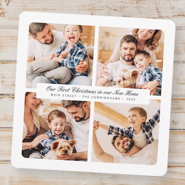 Cartão De Festividades Nosso Primeiro Natal Na Nossa Nova Casa, Moderna 4 (Criador carregado)