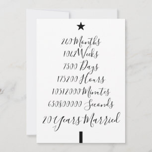 Cartão De Festividades Nosso vigésimo aniversário de 20 anos casados