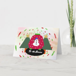 Cartão De Festividades Nostalgia, estação de suéter de Natal feia