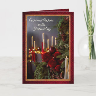 Cartão De Festividades Nostalgic Candlelit Tree Christmas Card