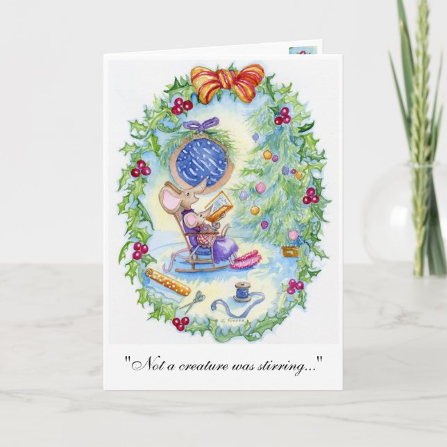 Cartão De Festividades "Not a Creature was Stirring" Holiday Cards (Frente)