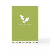 Not Straight Design 'Happy Holly-Days' Card