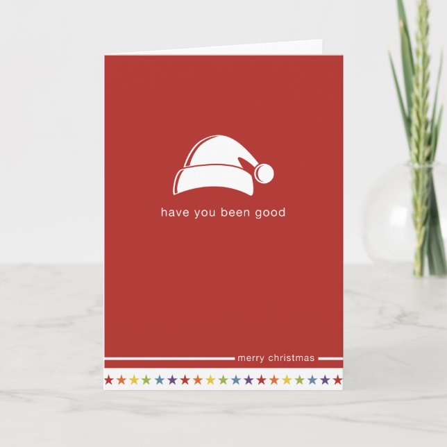 Cartão De Festividades Not Straight Design 'Have you been Good' Card (Frente)