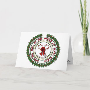 Cartão De Festividades Nota Da Manhã De Natal Do Papai Noel