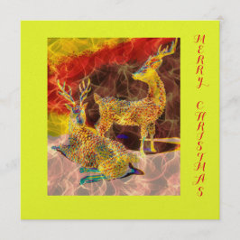 Cartão De Festividades Nota de Natal de Rena