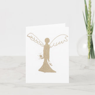 Cartão De Festividades Notecard, anjo Dourado