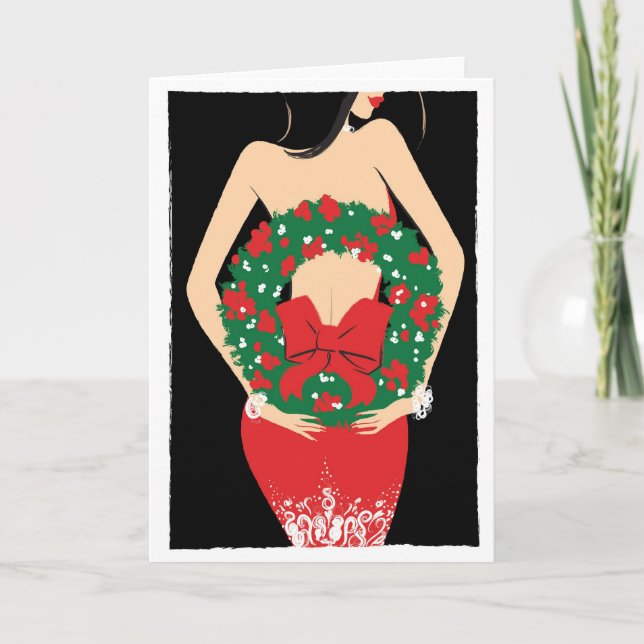 Cartão De Festividades Notecard da grinalda (Frente)