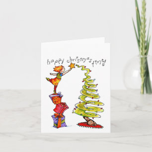 Cartão De Festividades Notecard de Natal "Feliz"