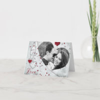 Notecard Foto do Coração do Damasco de Prata