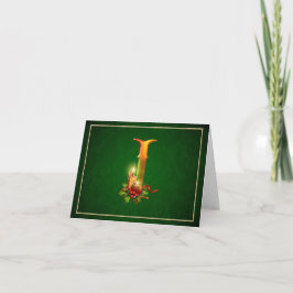 Cartão De Festividades Notecard natalícia brilhando velas luminosas "inic