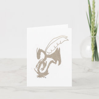 Cartão De Festividades Notecard, o dragão Dourado divino do calibre