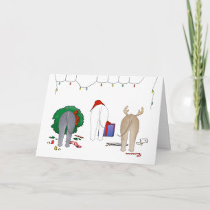 Cartão De Festividades Nothin' Butt A Bedlington Christmas