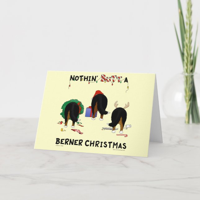 Cartão De Festividades Nothin' Butt A Berner Christmas (Frente)