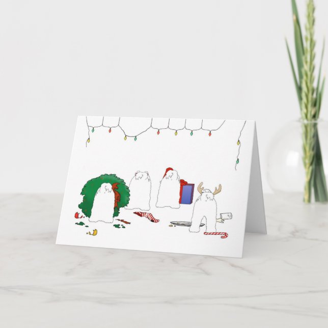 Cartão De Festividades Nothin' Butt A Maltese Christmas (Frente)