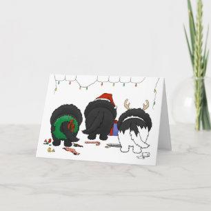 Cartão De Festividades Nothin' Butt A Newfie Christmas