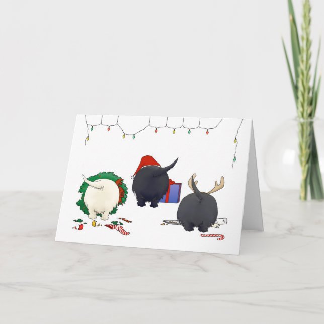 Cartão De Festividades Nothin' Butt A Scottie Christmas (Frente)