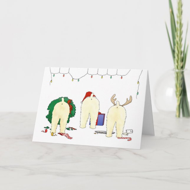 Cartão De Festividades Nothin' Butt A Wheaten Christmas (Frente)