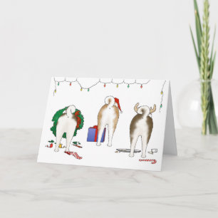 Cartão De Festividades Nothin' Butt An Akita Christmas Greeting Card