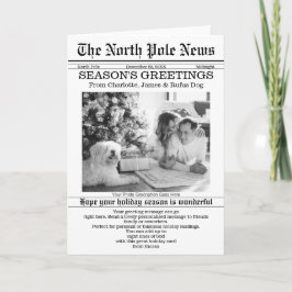 Cartão De Festividades Notícias do Polo Norte Jornal de Natal Personaliza