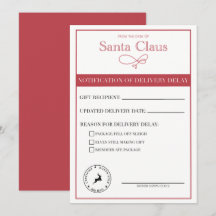 Notificação de Atraso na Entrega do Papai Noel em 