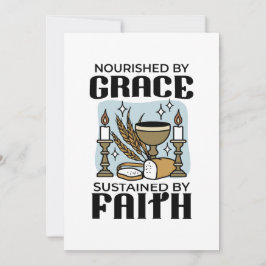 Cartão De Festividades Nourished by Grace, Sustained by Faith Design