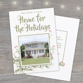 Cartão De Festividades Nova Alteração de Endereço Fotográfico do Home Wat