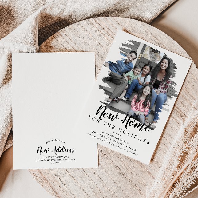 Cartão De Festividades Nova Casa Bruta Para A Foto De Férias (Criador carregado)