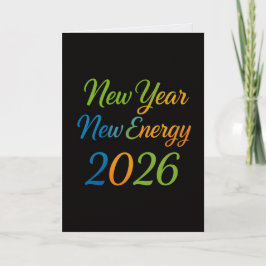 Cartão De Festividades Nova Energia Novo Começo 2026 Motivação Colorida