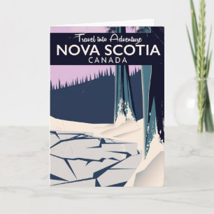 Cartão De Festividades Nova Escócia, poster de viagens de férias do Canad