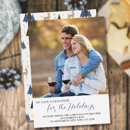 Cartão De Festividades Nova Página Inicial para Holidays Square Fotografi