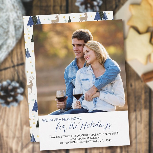 Cartão De Festividades Nova Página Inicial para Holidays Square Fotografi (Criador carregado)