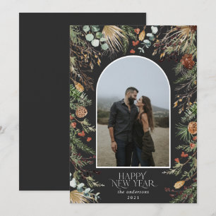 Cartão De Festividades Novo ano 1 fotografia arco aquoso cor botânica fl