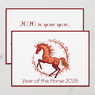 Cartão De Festividades Novo ano chinês 2026
