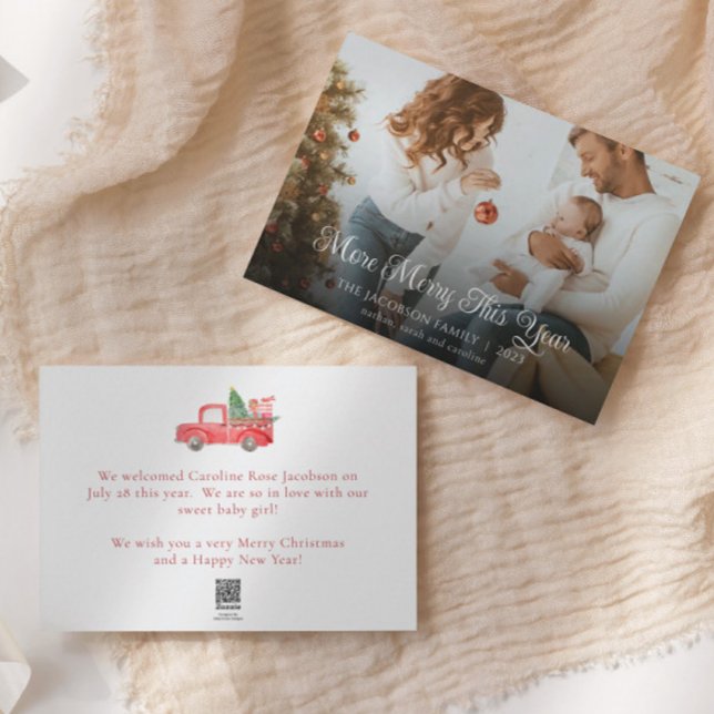 Cartão De Festividades Novo Bebê Mais Feliz Este Ano Família De Natal (Criador carregado)