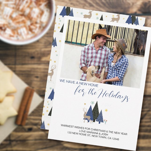 Cartão De Festividades Novo Endereço de Foto da Paisagem da Árvore de Nat (Criador carregado)