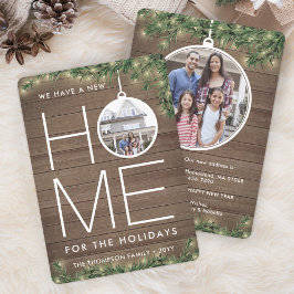 Cartão De Festividades Novo Enfeites de natal doméstico Madeira e luzes 2