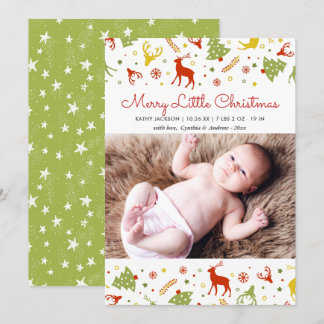 Cartão De Festividades Novo Nascer Bebê Primeiro Natal Linda Foto