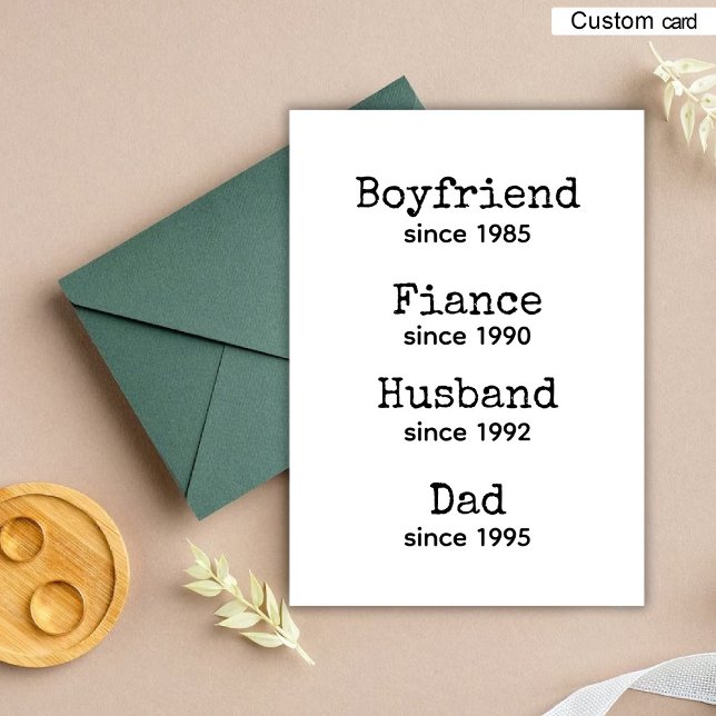 Cartão De Festividades Novo papai/Pai para estar grávida (New Dad / Dad to Be Pregnancy Announcement Card)