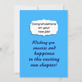 Cartão De Festividades Novos Parabéns de Trabalho